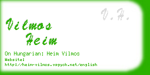 vilmos heim business card